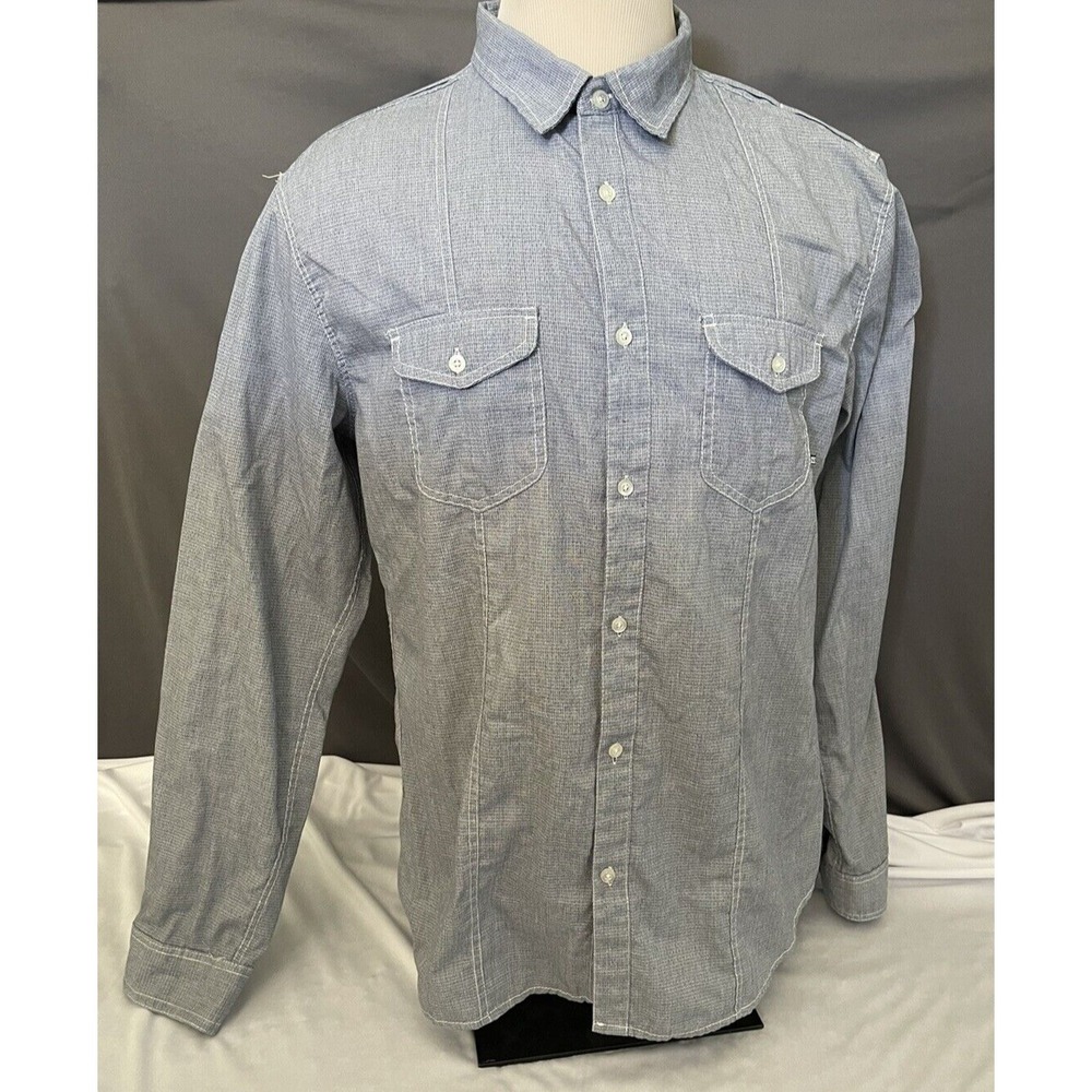 Ocean Current Shirt Men XL Long Sleeve Blue Button Down‎ Casual Dress Shirt